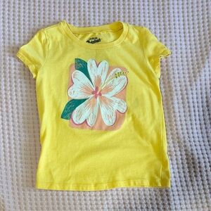 OshKosh B'gosh Yellow Tee with Floral Print
